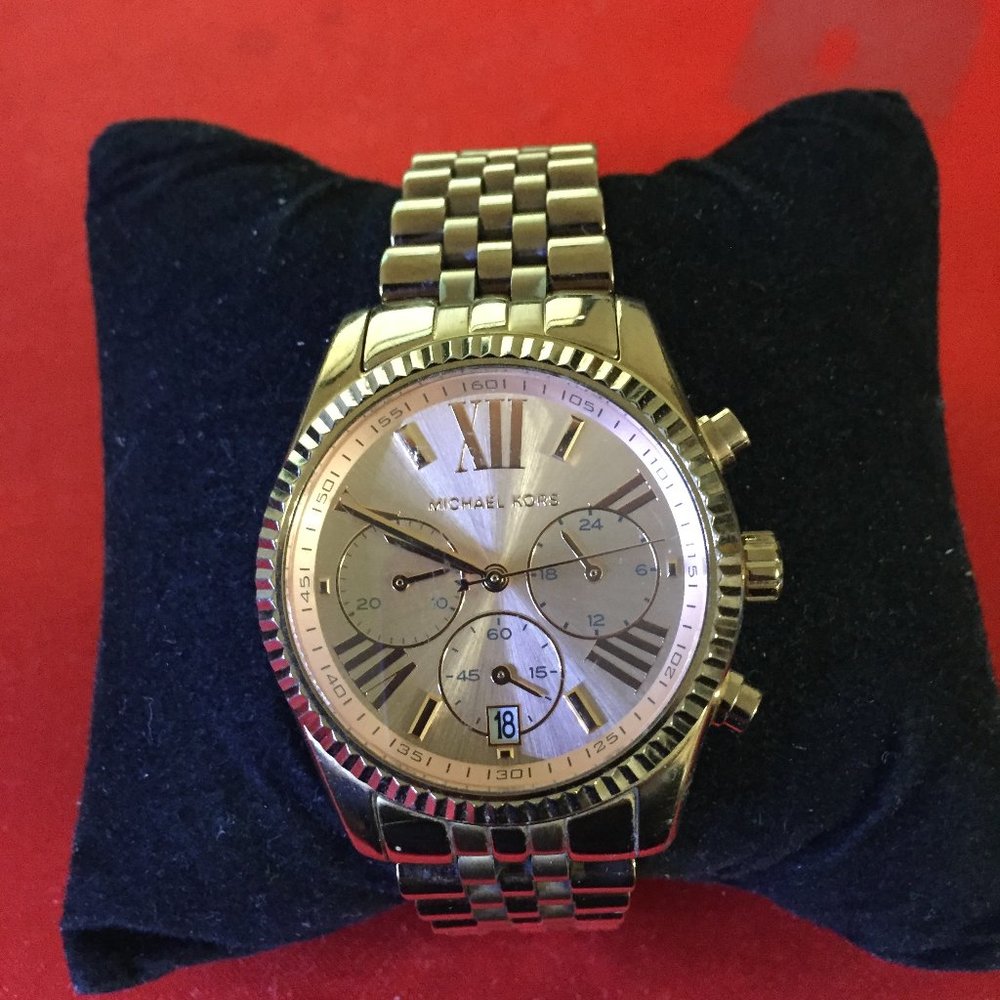 Michael Kors Lexington Rose Gold Dial Rose Gold Stainless Steel Strap Watch for Men - MK8580